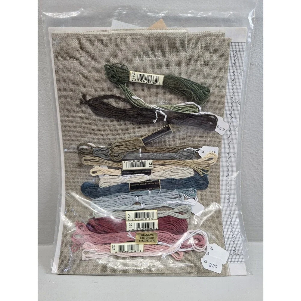 The Heart's Content 1986 Colonial Welcome Sampler New Complete Kit Linen Crafts